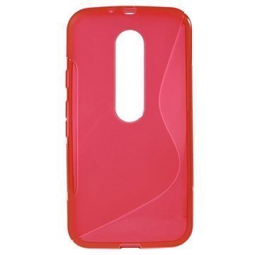 Motorola Moto G (3rd gen) S-Curve TPU-Kotelo Punainen