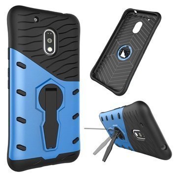 Motorola Moto G4 Play Armor Hybrid Suojakuori Musta / Sininen