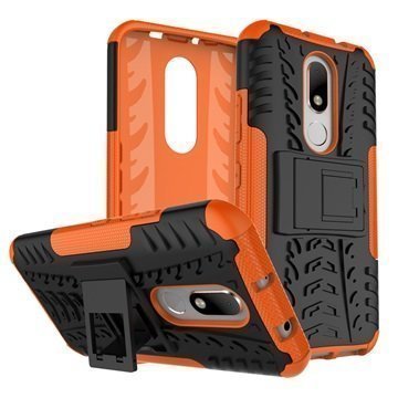 Motorola Moto M Anti-Slip Hybrid Case Black / Orange