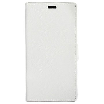 Motorola Moto M Textured Wallet Case White