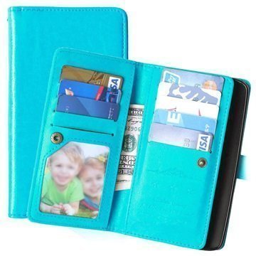 Motorola Moto X Play Multifunctional Wallet Case Blue