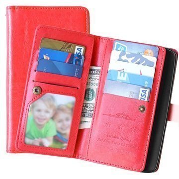 Motorola Moto X Play Multifunctional Wallet Case Red