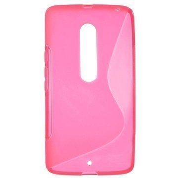 Motorola Moto X Play S-Curve TPU-Kotelo Kuuma Pinkki