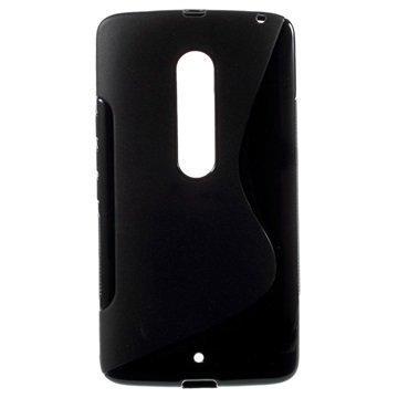 Motorola Moto X Play S-Curve TPU-Kotelo Musta