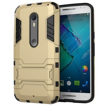 Motorola Moto X Style Armor Yhdistelmäkotelo Kultainen