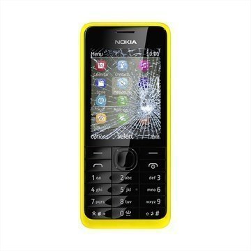 Nokia 301 Dual SIM Kosketusnäytön Korjaus Keltainen