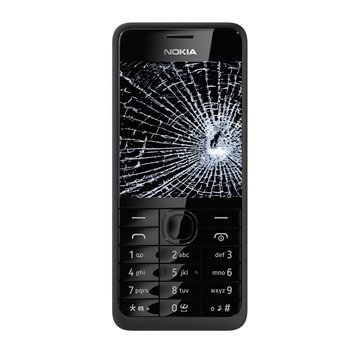 Nokia 301 Dual SIM Kosketusnäytön Korjaus Musta