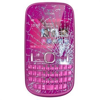 Nokia Asha 200 kosketusnäytön korjaus Pinkki