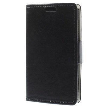 Nokia Lumia 530 Lumia 530 Dual Sim Wallet Nahkakotelo Musta