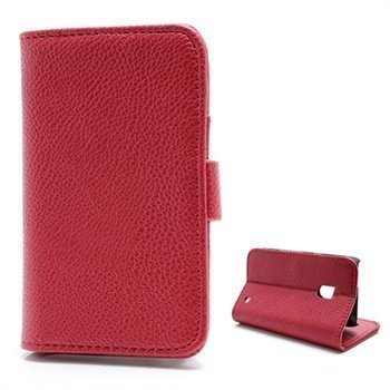 Nokia Lumia 620 Wallet Nahkakotelo Punainen