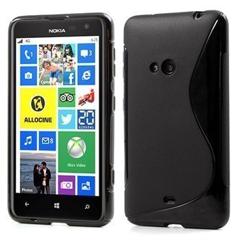 Nokia Lumia 625 S-Curve TPU-Kotelo Musta