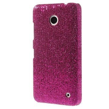 Nokia Lumia 630 Glitter Kova Kotelo Kuuma Pinkki