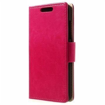 Nokia Lumia 630 Lumia 630 Dual SIM Wallet Nahkakotelo Kuuma Pinkki