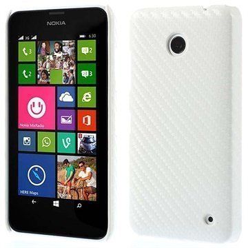 Nokia Lumia 635 Lumia 630 Kova Kotelo Hiilikuitu Valkoinen