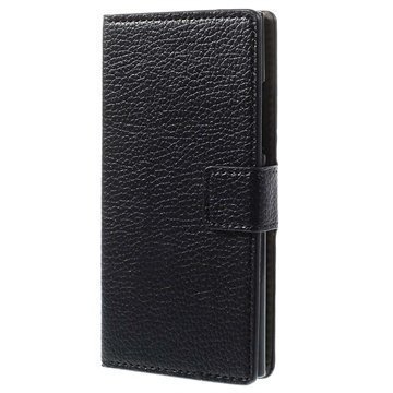 Nokia Lumia 730 Dual Sim Wallet Nahkakotelo Musta