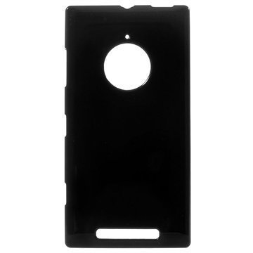 Nokia Lumia 830 Glossy TPU-Suojakuori Musta