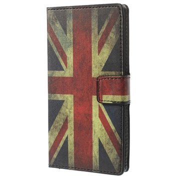 Nokia Lumia 830 Tyylikäs Nahkainen Lompakkokotelo Union Jack