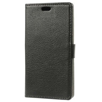 Nokia Lumia 830 Wallet Nahkakotelo Musta