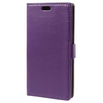 Nokia Lumia 830 Wallet Nahkakotelo Violetti