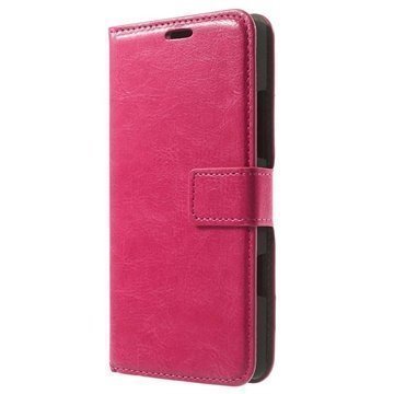 Nokia Lumia 930 Lumia Icon Wallet Nahkakotelo Kuuma Pinkki