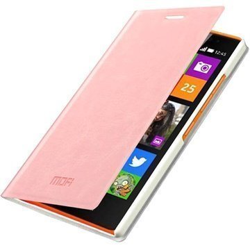 Nokia X2 Dual SIM Mofi Rui Series Nahkainen Läppäkuori Pinkki