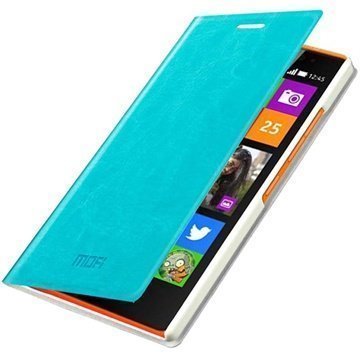 Nokia X2 Dual SIM Mofi Rui Series Nahkainen Läppäkuori Sininen