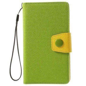 Nokia XL Two-Tone Wallet Nahkakotelo Keltainen / Vihreä