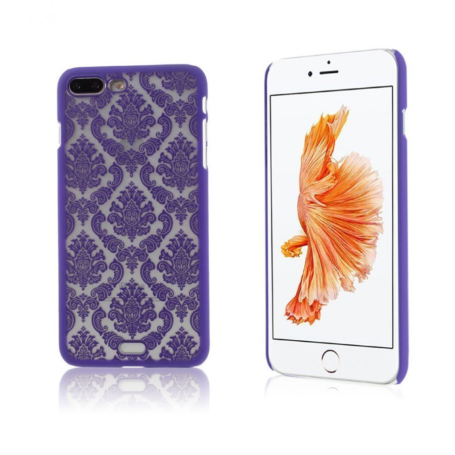 Nyström Iphone Damask Kukka Kuvioinen Kuori Violetti