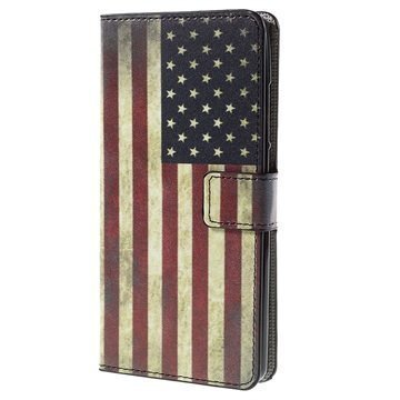 OnePlus 2 Lompakkokotelo Vintage American Flag