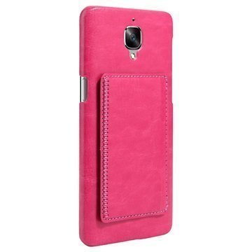 OnePlus 3/3T Retro Seisontatuki Kotelo Kuuma Pinkki