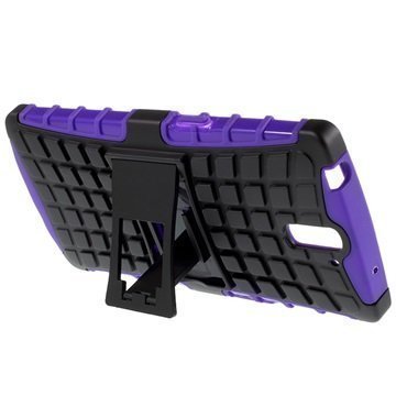 OnePlus One Anti-Slip Hybridikotelo Musta / Violetti