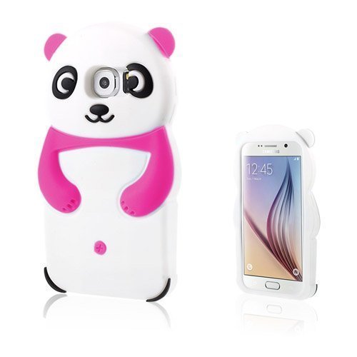 Panda Samsung Galaxy S6 Suojakuori Kuuma Pinkki