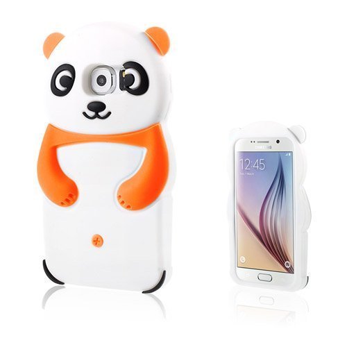 Panda Samsung Galaxy S6 Suojakuori Oranssi