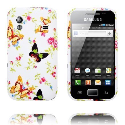 Paradise Garden Oranssit & Mustat Perhoset Samsung Galaxy Ace Silikonikuori