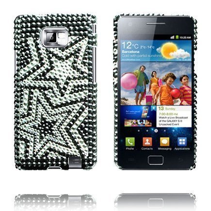 Paris Hopea Tähti Samsung Galaxy S2 Bling-Bling Suojakuori