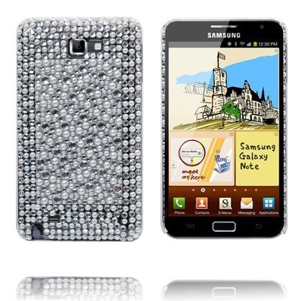 Paris Hopeiset Timantit Samsung Galaxy Note Bling Suojakuori