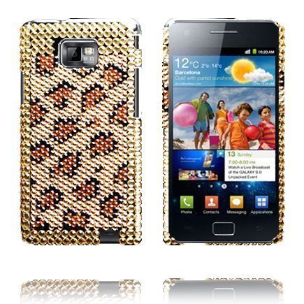 Paris Kultaiset Leopardi Samsung Galaxy S2 Bling-Bling Suojakuori