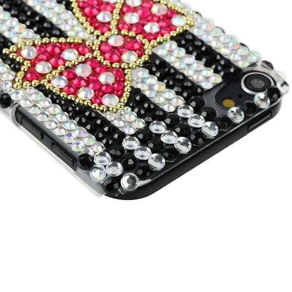 Paris Raidat Pinkki Sydän Ipod Touch 5 Bling Suojakuori