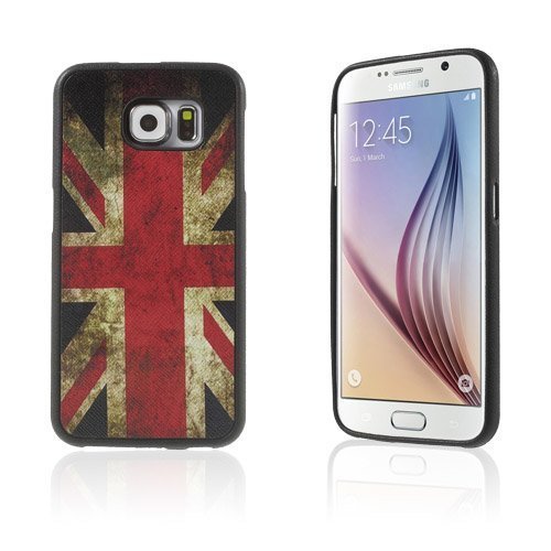 Persson Samsung Galaxy S6 Nahkakotelo Korttitaskuilla Vintage Uk Lippu