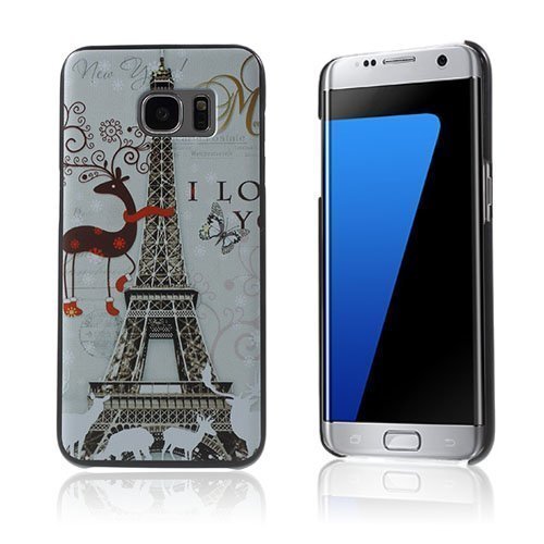 Persson Samsung Galaxy S7 Edge Huurrepintainen Muovikuori Eiffel Torni