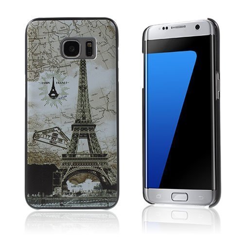 Persson Samsung Galaxy S7 Edge Huurrepintainen Muovikuori Pariisin Eiffel Torni