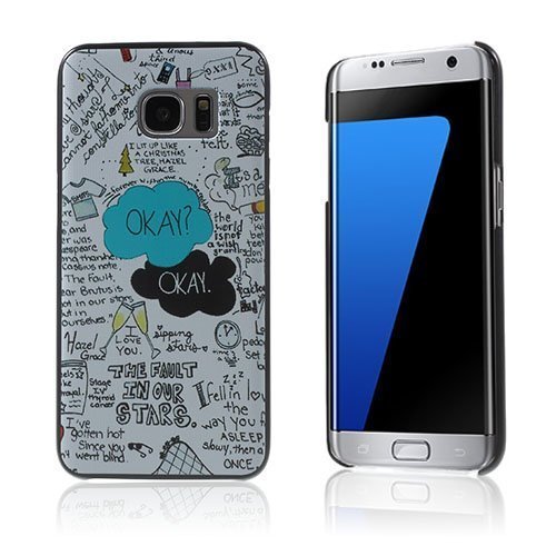 Persson Samsung Galaxy S7 Edge Huurrepintainen Muovikuori Sarjakuva Graffiti Kuvio