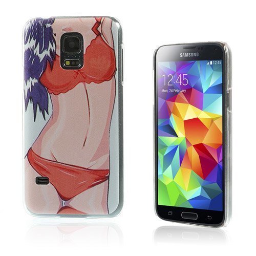 Persson Tyttö & Punaiset Bikinit Samsung Galaxy S5 Mini Suojakuori