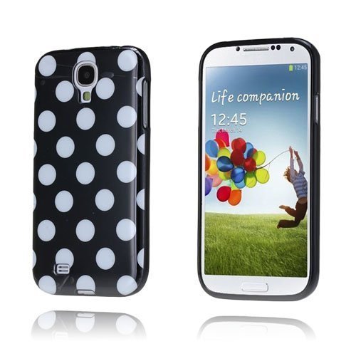 Polka Dots Musta Samsung Galaxy S4 Suojakotelo