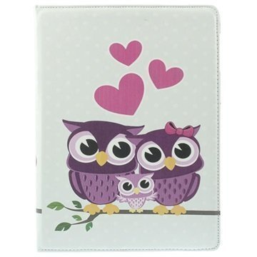 Pyörivä Smart Suojakotelo iPad 2 iPad 3 iPad 4 Owl Family