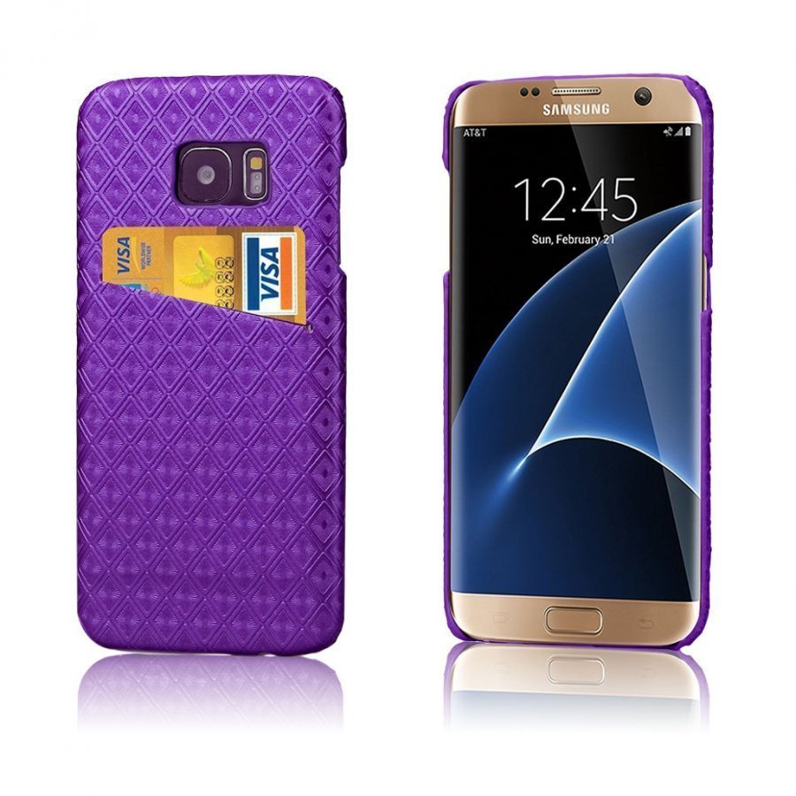 Pålsson Samsung Galaxy S7 Edge Keinonahka Kuori Violetti