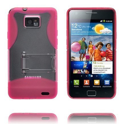 Quadro Integroitu Standi Pinkki Samsung Galaxy S2 Suojakuori