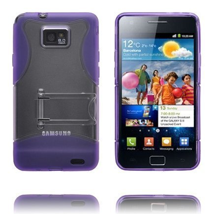 Quadro -Integroitu Tuki Violetti Samsung Galaxy S2 Silikonikuori