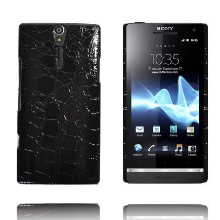 Raptor Musta Sony Xperia S Suojakuori