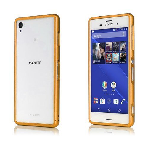 Remes Kulta Sony Xperia Z3 Metallinen Bumper Suojakehys